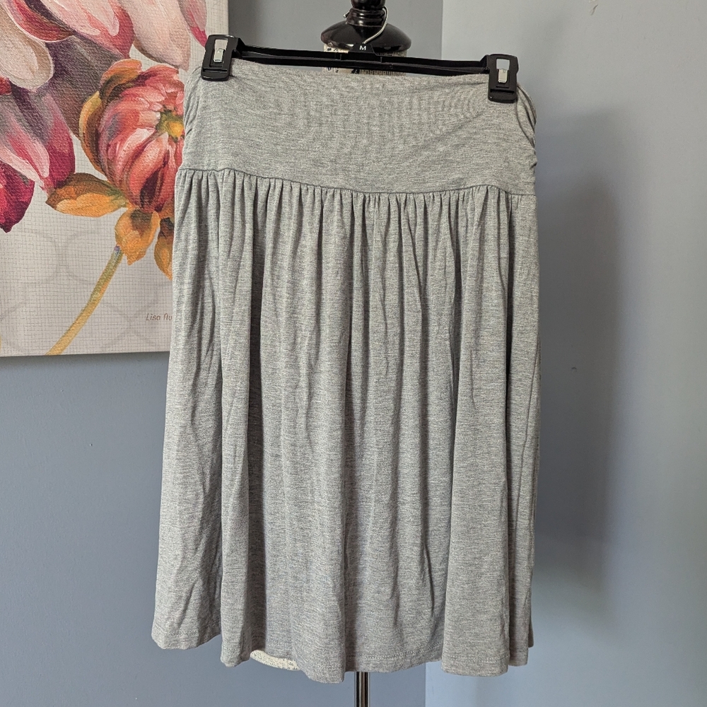Chic Gray A-Line Skirt